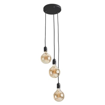 [6241200304] Klyngependel K9 Dia. 22 cm 3 Fatninger Sort Mat