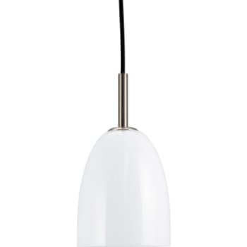 [6241301779] Jazz Pendel E14 Ø12 cm, opal glas/børstet stål