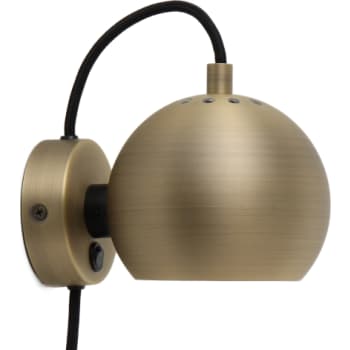 [6243000188] Ball Magnet Metal Væglampe mat antik messing, Ø 12 cm