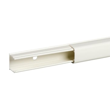 [7836200077] OptiLine Minikanal 18x20mm Halogenfri 1 Rum PC/ABS Polarhvid