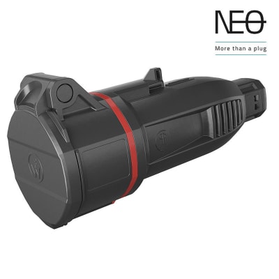 [1428080096] CEE Mellemled Neo 16A 5P 400V rød, 6H med trækafl./fjederkl IP54