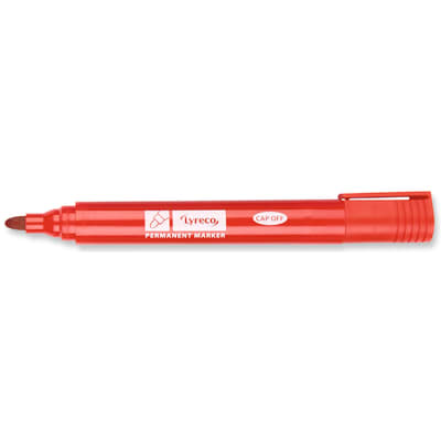 [881880637] Lyreco marker, rund spids, rød