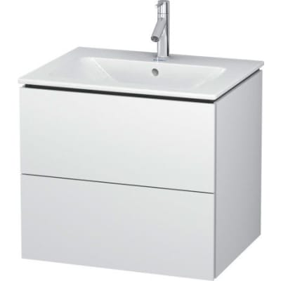 [782371090] L-Cube vaskeskab 62x48,1cm, 2 skuffer, hvid mat