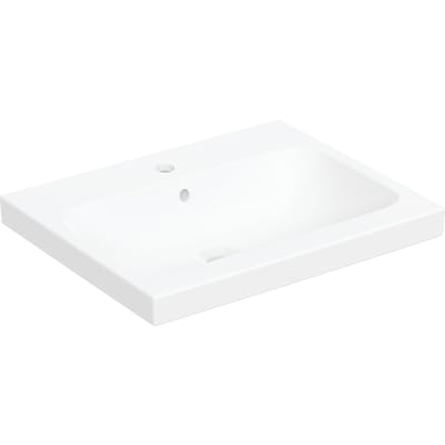 [634811010] Geberit iCon Light vask 60x48cm Hanehul, Overløb, hvid/Mat