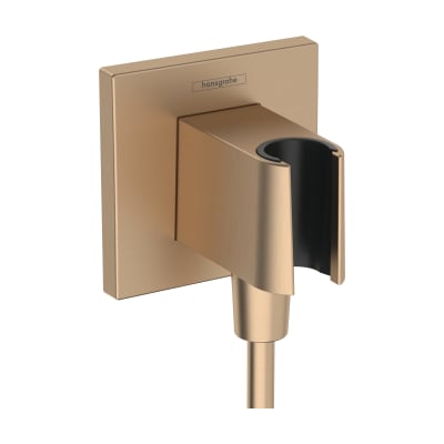 [738866902] hansgrohe FixFit E Slangeudtag med bruserholder, børstet bronze