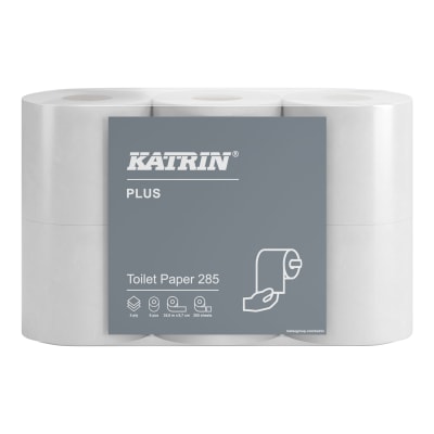 [881890957] Katrin toiletpapir 38411 plus, 3-lags, hvid, 35,6 m, 6 rl