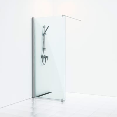 [675660530] Skoga Skærmvæg Fast 90 Alu Blank/Klart glas