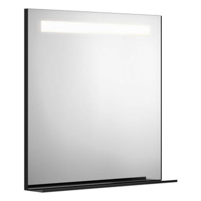 [784407241] GUSTAVSBERG spejl 800x150x800mm m/lys/hylde sort