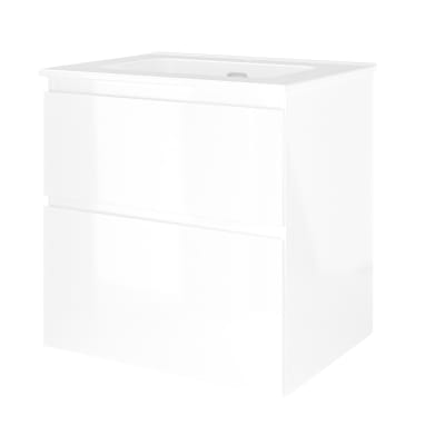 [786050330] Sanibell Proline møbelsæt 61x46,8cm hvid højglans, 2 skuffer
