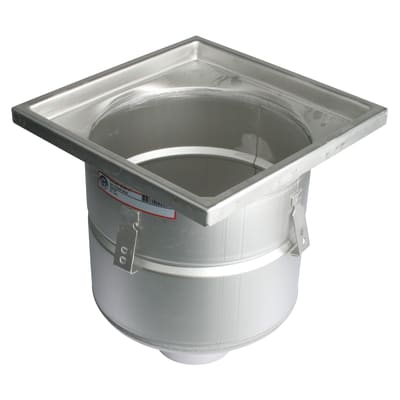 [153000316] Industriafløb-gulv: beton/fliser-ramme: 300x300mm-udløb: ø110mm