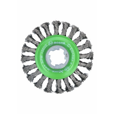 [881339533] Bosch X-LOCK skivestålbørste, flettet, 0,5 x 115 mm, Inox