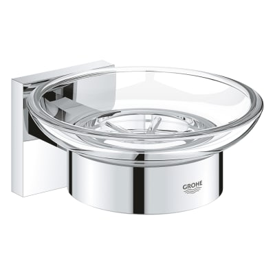 [774374104] GROHE START CUBE sæbeskål m/holder glas/metal forkr