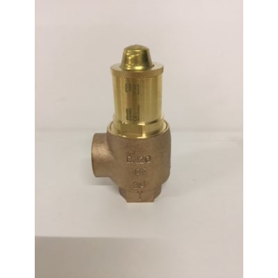 [432233506] Sikkerhedsventil 3/4" X 3,5 bar -  rødgods, til varme
