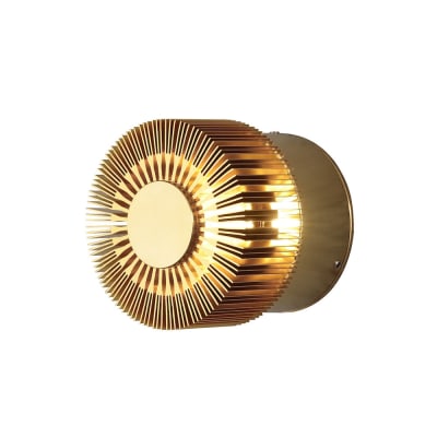 [6643700415] Konstsmide Monza væglampe Power LED 3W, Guldfarvet aluminium
