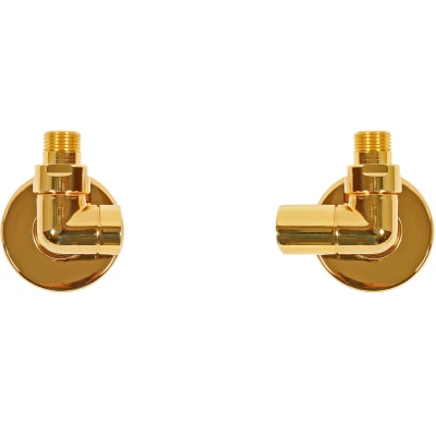 [330874004] Corner Manuel ½" hjørneventil i blank messing/guld PVD