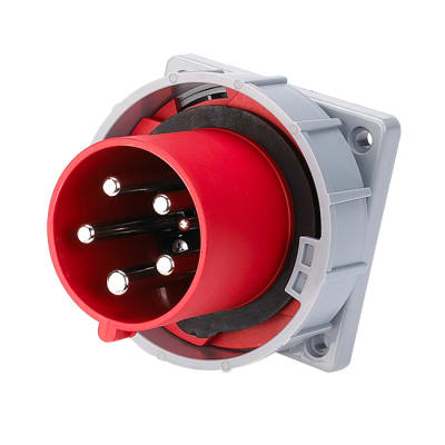 [9518000085] CEE Indbygning Vægindtag Lige 63A 5P 400V IP67
