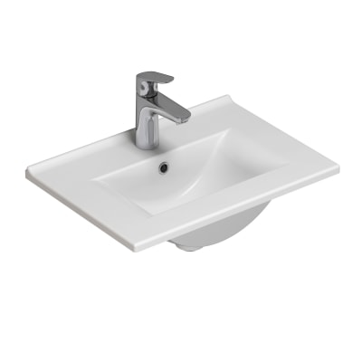 [780927000] Vask Amber Mini 51x36,5 cm, 51x36,5 cm, porcelæn, hvid
