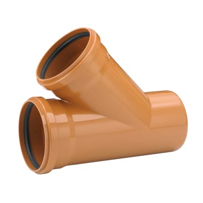 [191580005] Uponor 315 x 315 mm 45 gr. PVC-kloakgrenrør