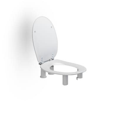 [615687000] Pressalit Care toiletsæde Dania 10 cm med låg, Hvid