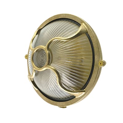 [6643001635] Andromeda 4B Rund skotlampe med deco gitter støbt messing IP64