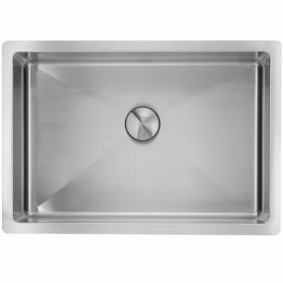 [642703606] Lavabo Low håndvask med bundventil, rustfrit stål