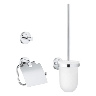 [773662134] GROHE START tilbehørssæt 3dele t/badeværelse glas/metal forkr