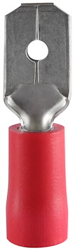 [9908001] KABELSKO FLADSTIFT, ISOLEREDE, 0,5-1,5 MM², RØD, 100 STK/FRP