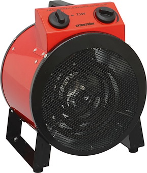 [9441202] VARMEBLÆSER, RUND, 2KW, RØD, IP24