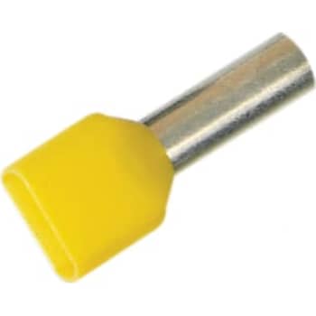 [2921112172] Isoleret TWIN-terminalrør A6-14ET2 2x6mm2 L14 Gul