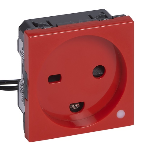 [8717404616] STIKKONTAKT HOSP 2M M/LED RØD