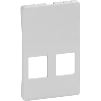 [1088000869] LK FUGA afdækning for Dataudtag for 2x Keystone RJ45 (Small/Large), 1,5 modul, lysegrå