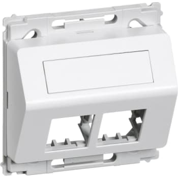 [1088011049] LK OPUS 66 Dataudtag for 2x Actassi RJ45 1 modul vinklet hvid