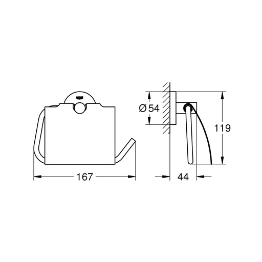 [776454165] ESSENTIALS TOILETRULLEHOLDER