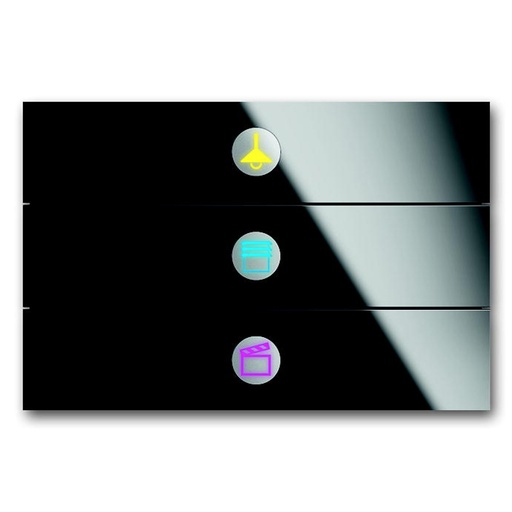 [2126131071] KNX PRION 3/6-TRYK SORT GLAS