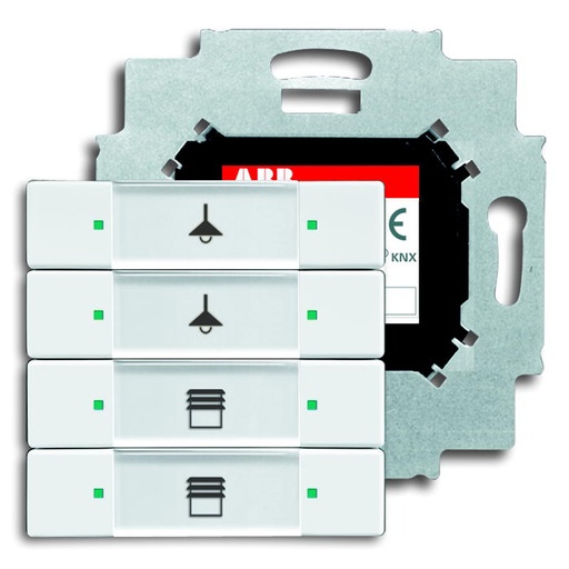 [2126140334] KNX KONTAKT 4-TRYK MAT HVID