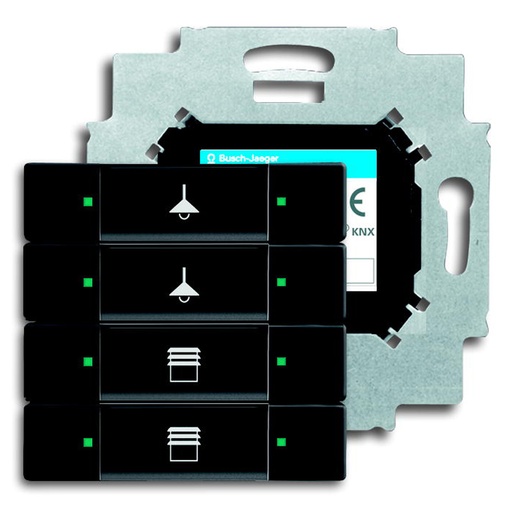 [2126140347] KNX KONTAKT 4-TRYK MAT SORT