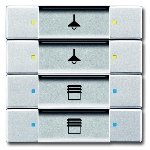 [2126140376] KNX KONTAKT 4/8-TRYK ALU. SØLV