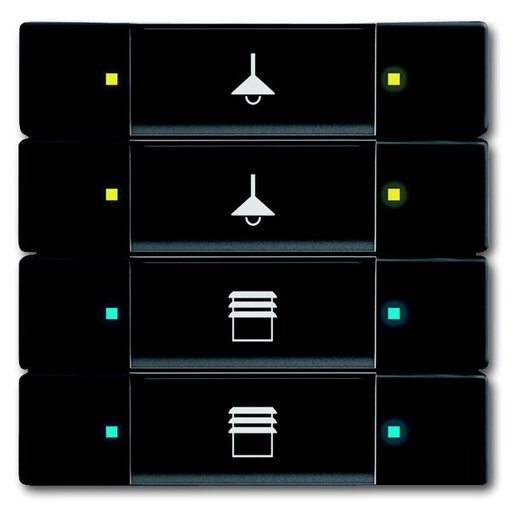 [2126140473] KNX KONTAKT 4/8-TRYK MAT SORT