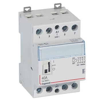 [8722041145] CX3 DIN kontaktor 24Vac 4NO 40A med håndtag 3M