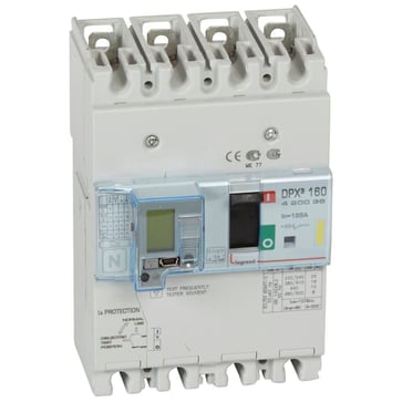 [3922203238] DPX3 160 MCCB maksimalafbryder termisk 125A 4pol + RCD type-A 16kA