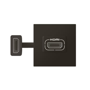 [8717404535] Mosaic AV HDMI udtag forlænger 15cm kabel 2M mat sort