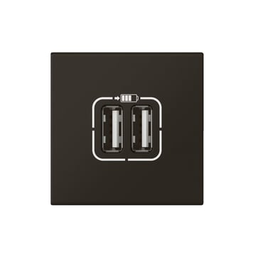 [8717401253] Mosaic USB lader 2 x type A 2.4A 12W 2M mat sort