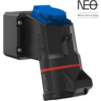 [1418080093] CEE Kombivægudtag NEO 16A 5P, 6H, 400V, m/Schuko udtag, skruerkl.