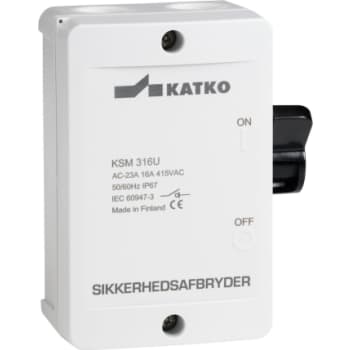 [1418300223] Sikkerhedsafbryder 25A 4P, sidebetjent, grå/sort