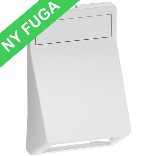 [1088000445] Fuga afdækning til 2xActassi RJ45 skrå 1½m hvid