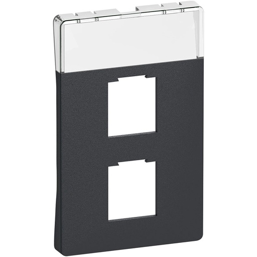 [1088000636] Afdækning for Fuga 1/2xRJ45 1½ modul kokgrå