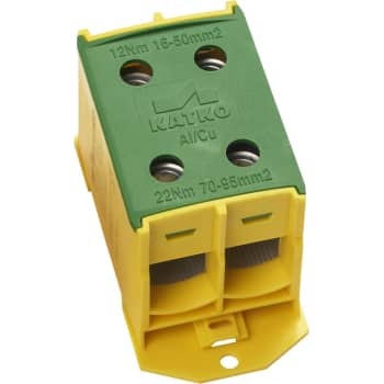 [1421378365] Katko Klemme AL/CU KL2x95PE, 2x16-95 mm², 400/490A, gul/grøn