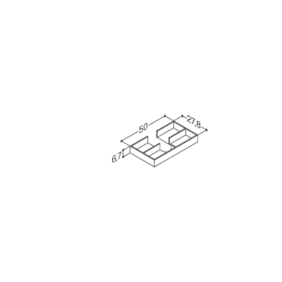[780999963] Dansani Rumdeler til skuffe, 50x6,7x27,8 cm