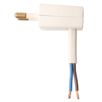 [1928909512] Stikprop V1 vinkel flad uden jord hvid