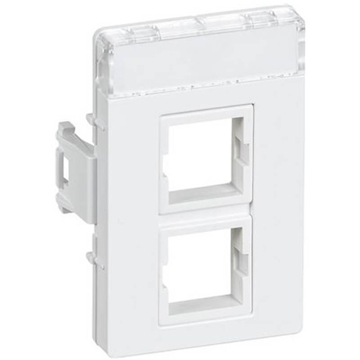 [1088004645] Udtag Systimax 2xRJ45 T5 hvid